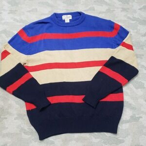 VTG Sears Roe Buck & Co. Sweater Mens Large Multicolor Color Block Stiped